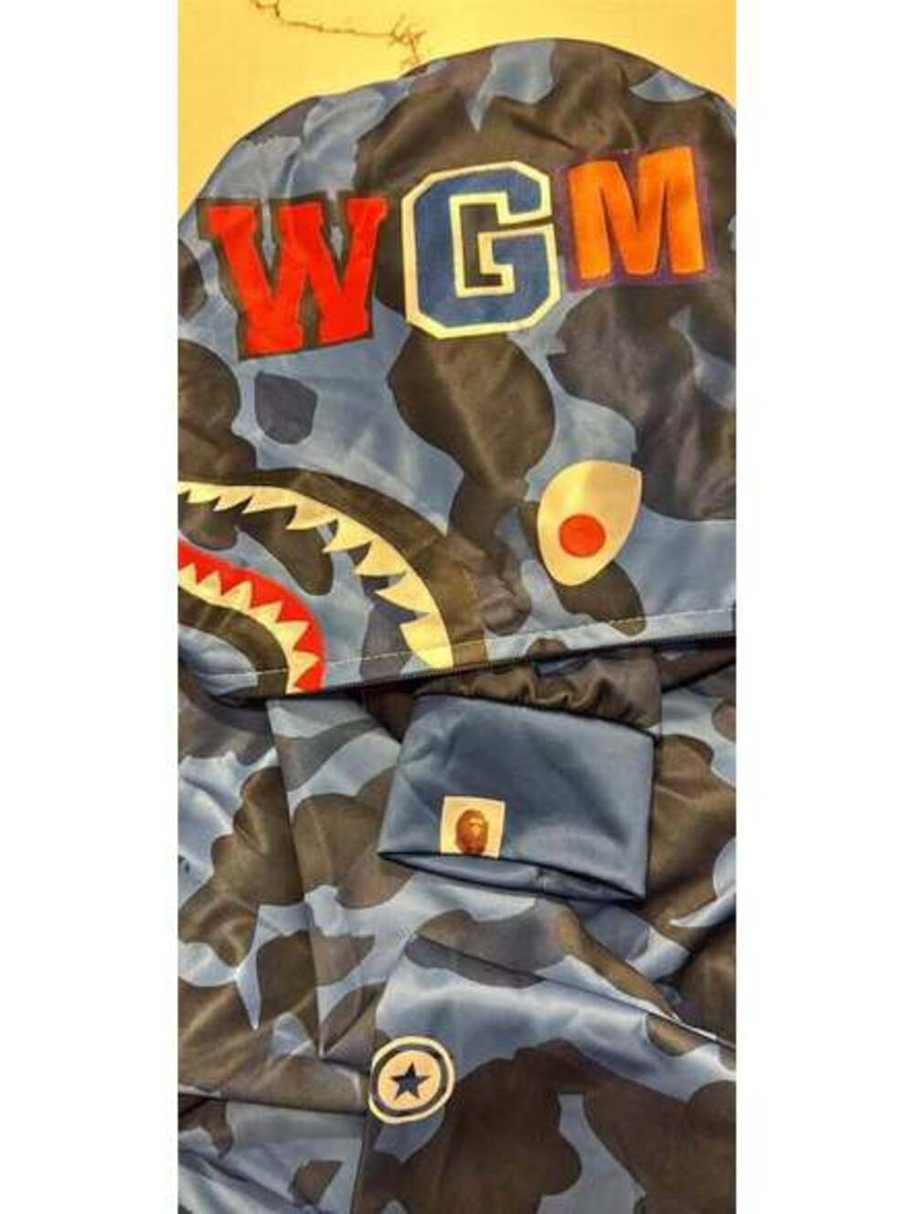 BAPE Big ABC Blue Camo Shark Relaxed Fit Full Zip Hoodie Camo Size Medium